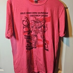 RX-0 Unicorn Gundam Destroy Mode Pink T-Shirt